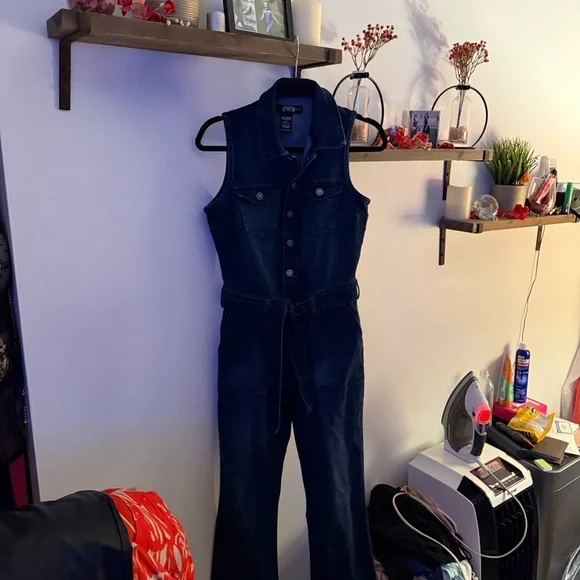 Rewash Classic Blue Denim Jumpsuit - Picture 2 of 7